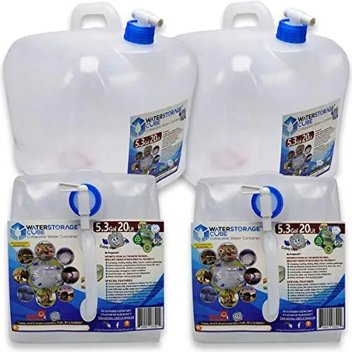 WaterStorageCube BPA-Free Collapsible 5.3-Gal Container with Spigot