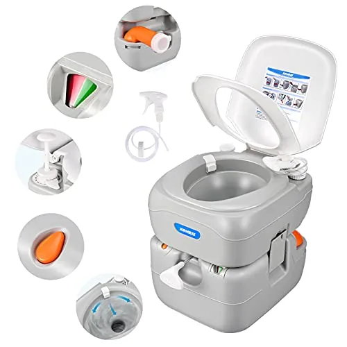 Kohree Portable RV Toilet 5.8 Gal with Level Indicator