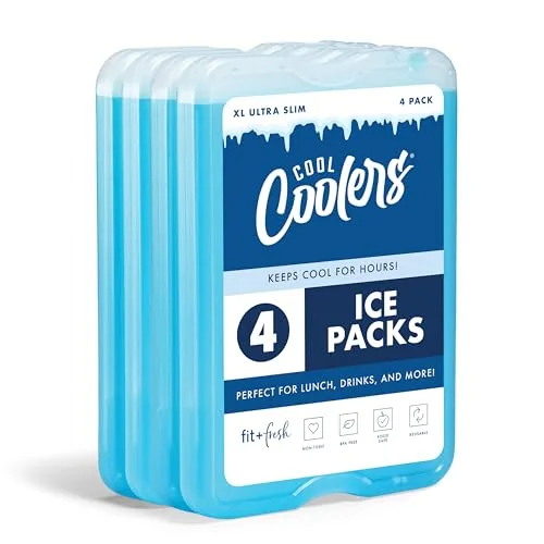 Fit & Fresh Cool Coolers XL Slim Ice Packs 4-Pack