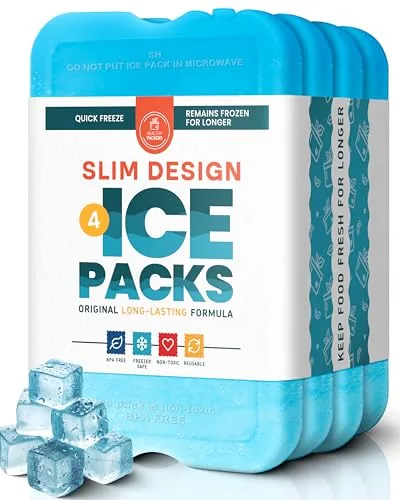 Healthy Packers Slim Gel Ice Packs Set of 4