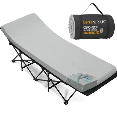CYMULA 2-Inch Memory Foam Camping Cot Pad