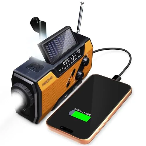 FosPower A1 Emergency Radio with 7400mWh Power Bank