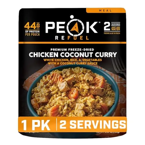 Peak Refuel Chicken Coconut Curry 2-Serving Freeze-Dried Meal