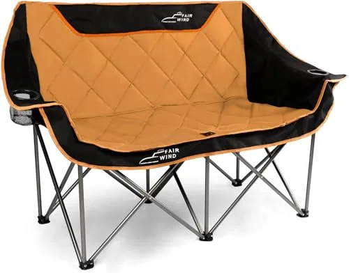 FAIR WIND Oversized Padded Loveseat Camp Chair 650lb