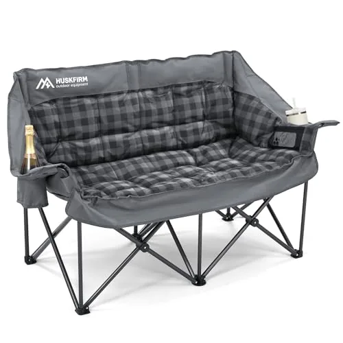 Huskfirm Double Camping Loveseat 800LB Padded Two-Person Chair