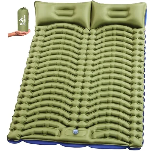 Pretyw Double Sleeping Pad 78x54in Built-in Foot Pump
