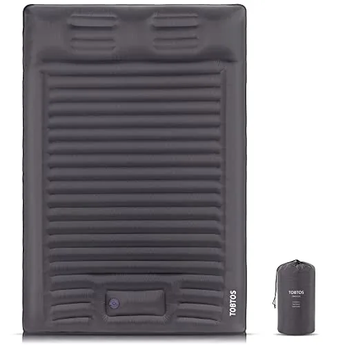 TOBTOS Double Sleeping Pad 6-Inch with Built-In Foot Pump
