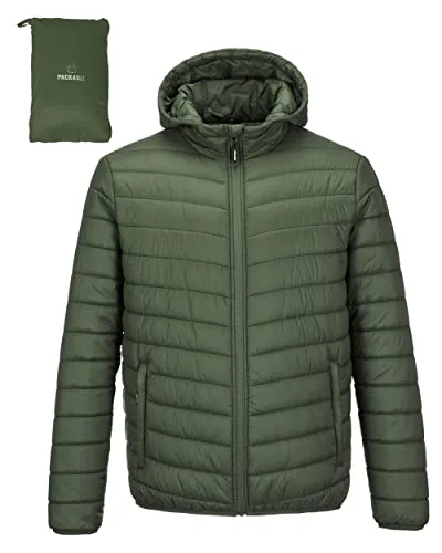 Outdoor Ventures Lightweight Packable Hooded Puffer Jacket