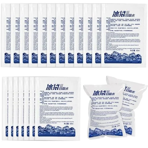 RAINFLOW 35-Pack Reusable Gel Ice Packs 5.91x4.33in