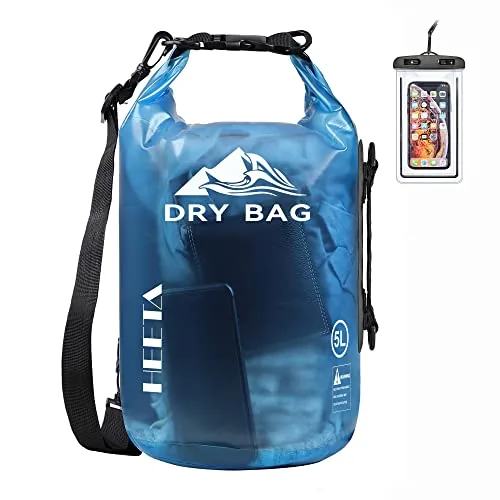 HEETA 5L Transparent Waterproof Dry Bag Backpack
