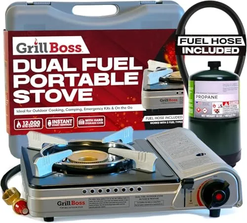 Grill Boss 90057 Dual Fuel Camp Stove 12,000 BTU