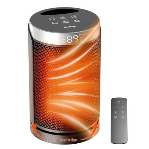 WINHL PTC Ceramic Space Heater with Remote and Timer