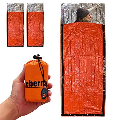 Leberna Emergency Mylar Bivy Bag 2-Pack Survival Kit