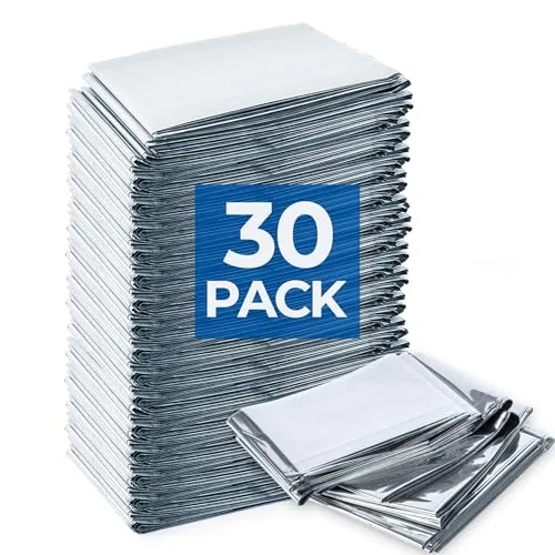 K Kingstar Emergency Mylar Blankets 30-Pack Survival Grade