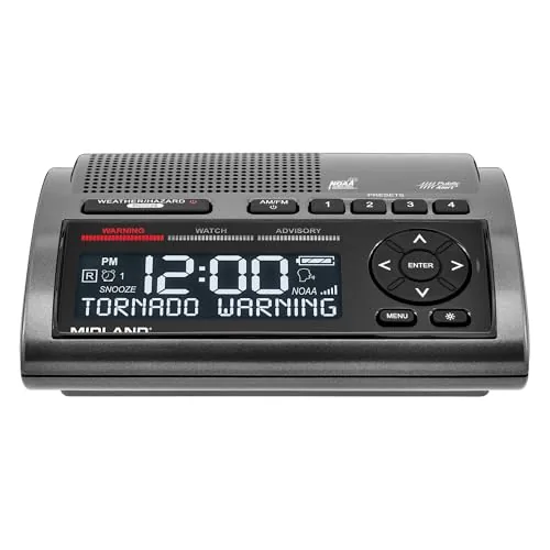 Midland WR400 NOAA Weather Radio with AM/FM and Alarm