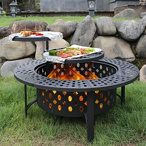 OutVue 36-Inch 3-in-1 Wood Burning Fire Pit