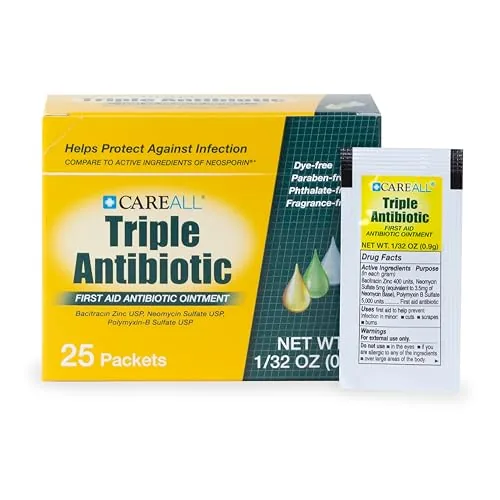 CareAll Triple Antibiotic Ointment 25-Pack Single-Use Foil