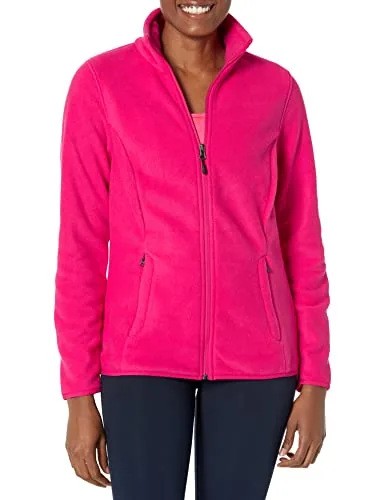 Amazon Essentials Women's Full-Zip Polar Fleece Jacket Pink