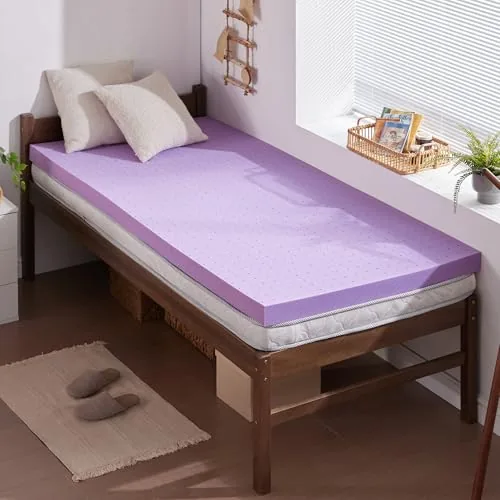 SINWEEK 2-Inch Gel Memory Foam Topper Twin Size