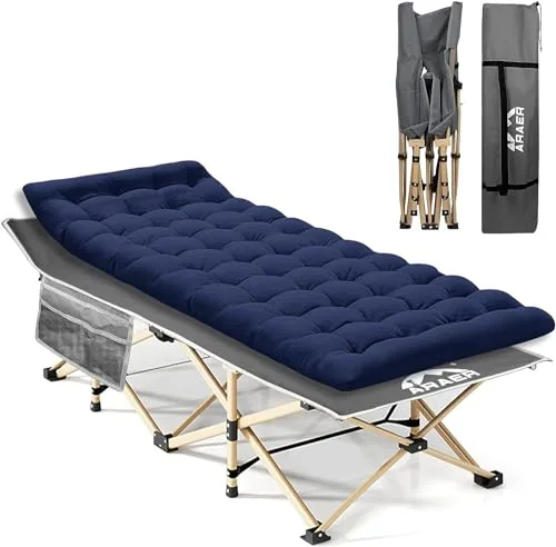 ARAER Camping Cot 450LBS Heavy Duty Folding Bed