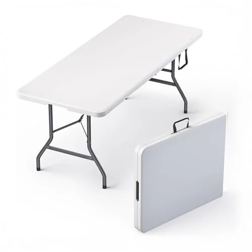 Our Modern Space 6FT Folding Table with Built-In Handle