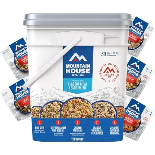Mountain House Classic Bucket 24-Serving Freeze-Dried Meals