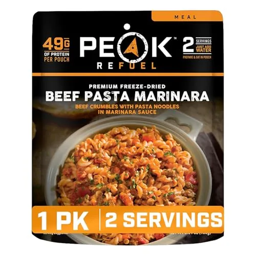 Peak Refuel Beef Pasta Marinara 49g Protein Freeze-Dried
