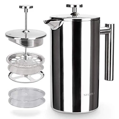Secura French Press 34oz Stainless Steel Insulated