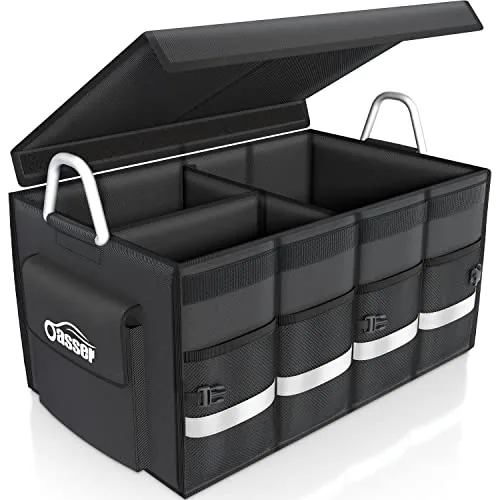 Oasser Large 65L Trunk Organizer with Hard Lid