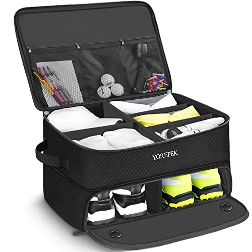 YOREPEK 2-Layer Golf Trunk Organizer with Shoe Ventilation