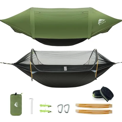 Rivenlo 3-in-1 Hammock Tent with Rainfly and Bug Net