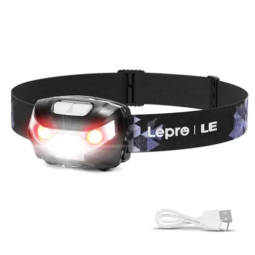 Lepro USB-C Rechargeable Headlamp 300 Lumens 5 Modes