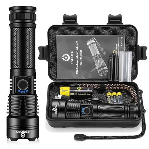 Esgofo Rechargeable Flashlight USB-C with Power Bank Output