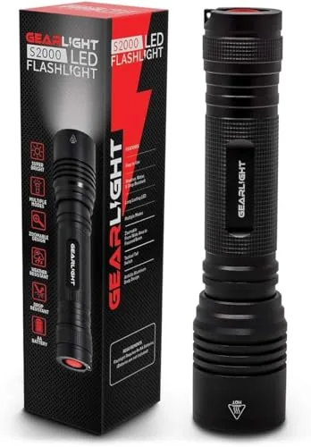 GearLight Tactical Flashlight 1200 Lumen Zoomable LED
