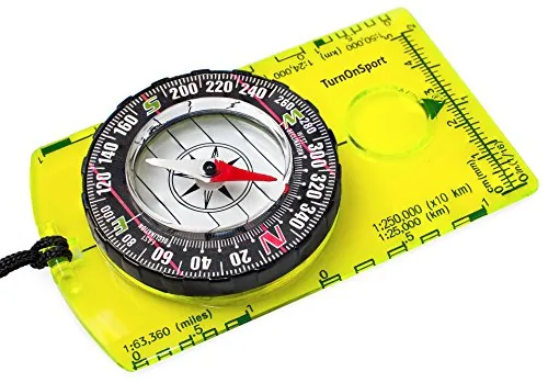 TurnOnSport Orienteering Compass for Hiking and Scouts