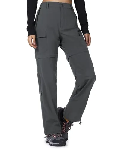 Cycorld Women's Convertible Hiking Pants 5-Pocket Quick-Dry