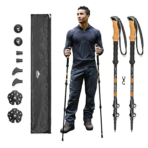 Cascade Mountain Tech Aluminum Trekking Poles Cork Grip