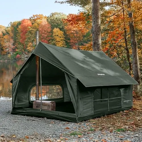 KingCamp 6-8 Person Canvas Hot Tent with Stove Jack