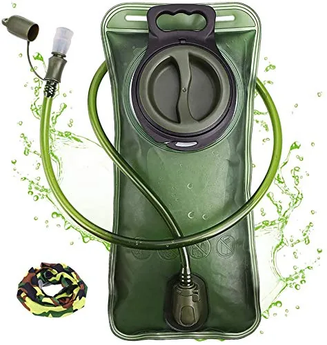 CHERAINTI 2L Hydration Bladder BPA-Free Military Green
