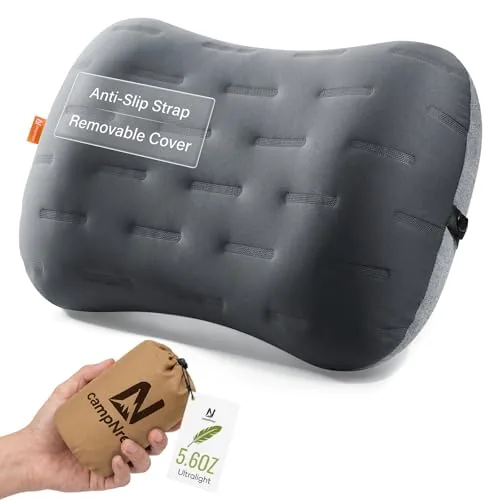 CAMPNREST Inflatable Camping Pillow with Washable Cover