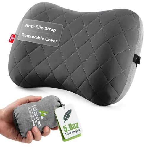 Hikenture Inflatable Camping Pillow with Removable Cover