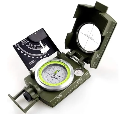 AOFAR AF-4074 Lensatic Military Compass with Inclinometer