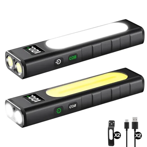 Huccbs Flat EDC Flashlight 1800 Lumens Rechargeable