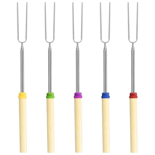 DkOvn 5-Pack Extendable Marshmallow Roasting Sticks 32in