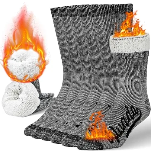 Alvada Merino Wool Hiking Socks 3-Pack Crew Cut
