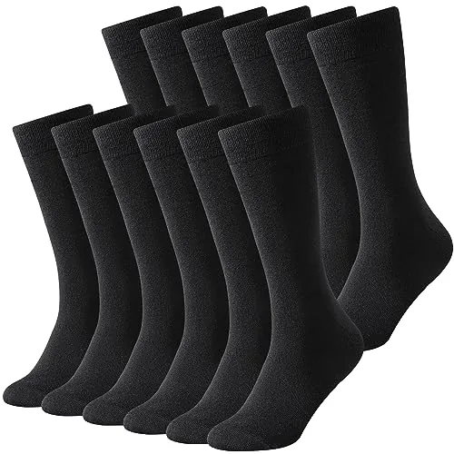 BONANGEL Merino Wool Dress Crew Socks 70% Wool