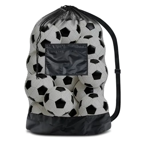 BROTOU Heavy Duty Mesh Ball Bag 100L Drawstring