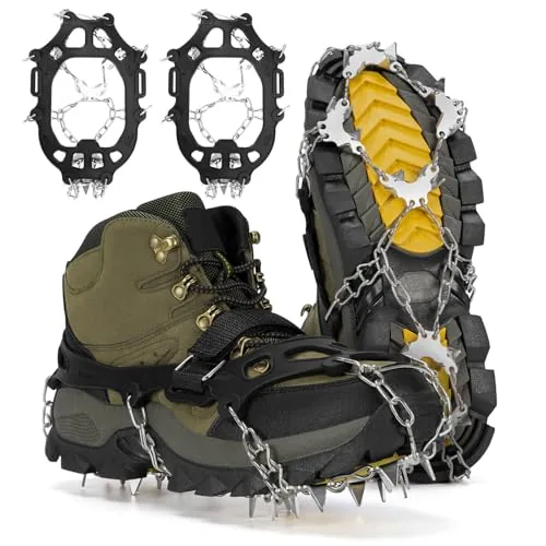 Tomaje 24-Spike Ice Cleats with Silicone Strap
