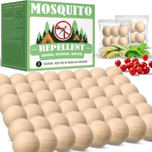 Hersohis 48-Ball Natural Mosquito Repellent for Patio