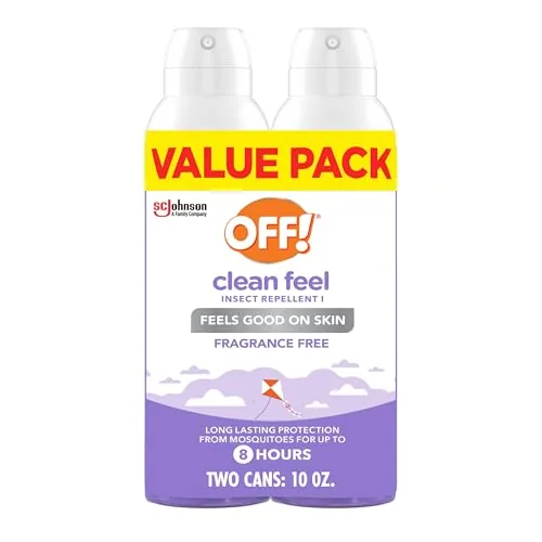 OFF! Clean Feel 20% Picaridin DEET-Free Repellent 2-Pack